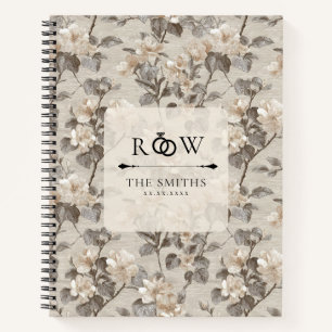 Weelderige Gardenia's Schitteren Elegante Trouwdag Notitieboek