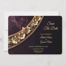 Weelderige Gouden Bloemensave The Date
