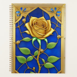 Weelderige Gouden Roos Kunstwerk Planner