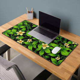 Weelderige groene bloemenpatroon illustratie bureaumat