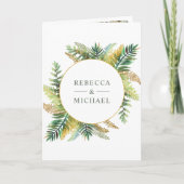 Weelderige groene varens foto collage QR-code brui (Voorkant)