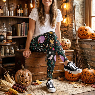 Weelderige Halloween Lief Whimsical Griezelig Meis Leggings
