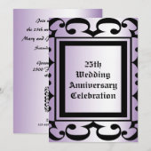 Weelderige huwelijksjubileum uitnodiging (Voorkant / Achterkant)