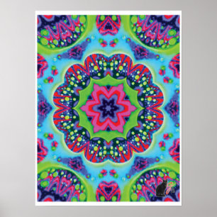 Weelderige Kinestische Collage Kaleidoscoop Poster