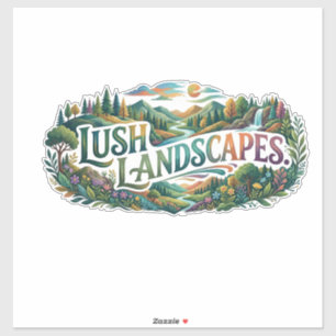 Weelderige Landschappen T-Shirt Sticker