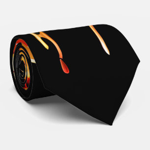 Weelderige Pizza Nekdas - Zwarte Voedsel-thema Das