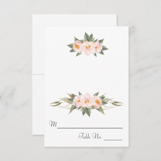 Weelderige Roze Pioenrozen Bloemstuk Kaart (Voorkant / Achterkant)