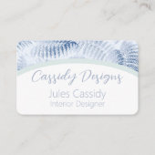 Weelderige Serene Blue Ferns op Arch Visitekaartje (Voorkant)