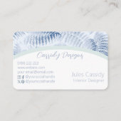 Weelderige Serene Blue Ferns op Arch Visitekaartje (Achterkant)