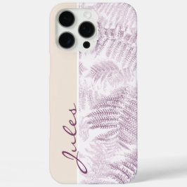 Weelderige Serene Pink Ferns op Sinaasappel iPhone 16 Pro Max Hoesje
