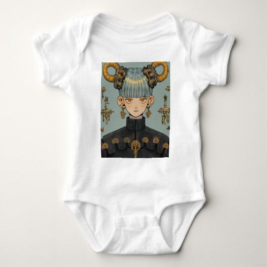 Weelderige Steampunk Fantasy Anime Meisje Romper (Voorkant)