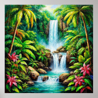 weelderige tropische waterval