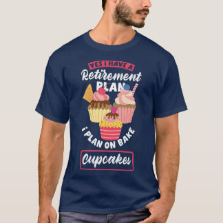 Weemenkaart voor het bakken Funny Bake Lover Retir T-shirt