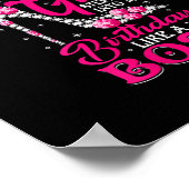 Weemenmeisje dat mijn verjaardag hoog in gaat poster (Hoek)