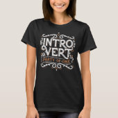 Weemintrovert (Partij van één) Zwarte T-shirt (Voorkant)