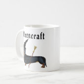 Weencraft Dachshund Witch Funny Koffiemok (Voorkant links)