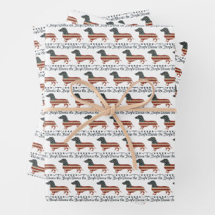 Weenie de mensen teckel 4 juli inpakpapier vel