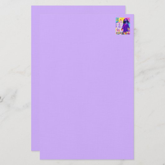 Weenie Dog Paints Resurrection Lamb Stationery Briefpapier (Voorkant / Achterkant)