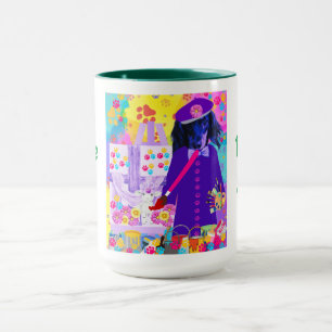 Weenie Dog Peint Lamb de réanimation Mug de café