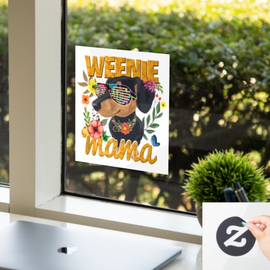 WEENIE MAMA WINDOW DECAL (Kantoor)