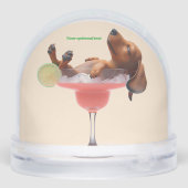 WEENIE MARTINI DACHSHUND tweezijdig Sneeuwbol (Achterkant)