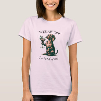 Weenie 'tini' Social Club t shirt met Daschund