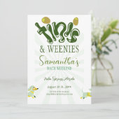 Weenies & Tinies Martini Feest Jonggezellenweekend Kaart (Staand voorkant)