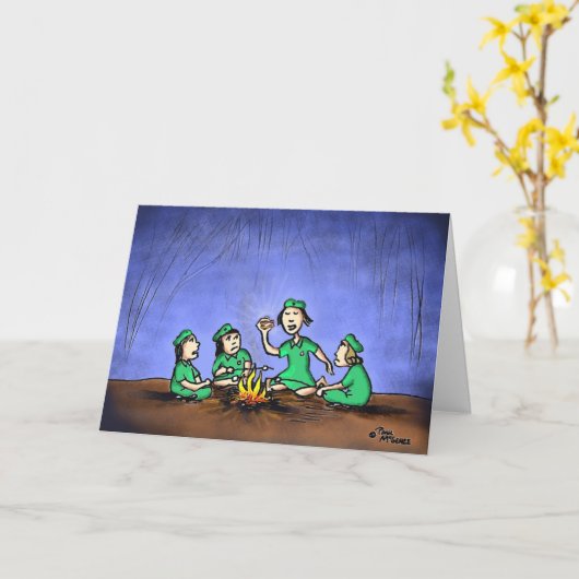 Weenii vert carte de voeux de "un s'more" (Fleur jaune)