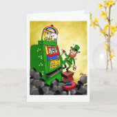 Weenii vert "la chance" de la carte de voeux (Fleur jaune)