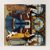 Weense Secession Soirée met Katten, Hannukah Legpuzzel (Horizontaal)