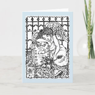 WEEPENDE GUARDIAN ANGEL, SYMPATHY CARD Verse Kaart