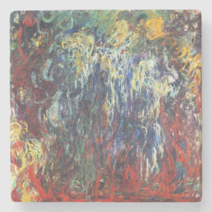 Weeping Willow at Giverny beroemd gemaakt door Cla Stenen Onderzetter