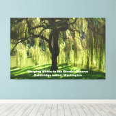 Weeping Willow Bloedel Reserve Bainbridge Island Canvas Afdruk (Insitu (Houten vloer))