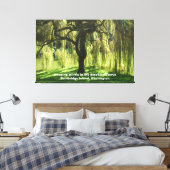 Weeping Willow Bloedel Reserve Bainbridge Island Canvas Afdruk (Insitu (Slaapkamer))