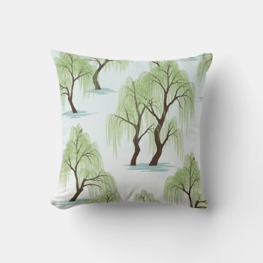 Weeping willow design kussen (Voorkant)