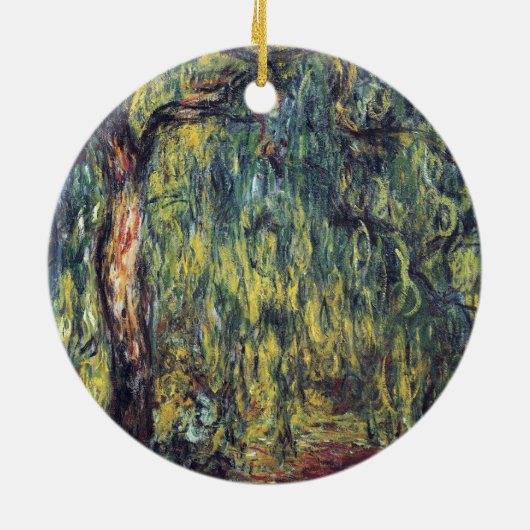 Weeping Willow door Claude Monet, Kunst Keramisch Ornament (Achterkant)