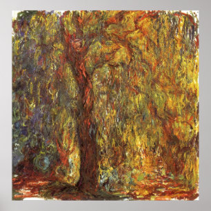 Weeping Willow door Claude Monet, Kunst Poster