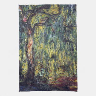 Weeping Willow door Claude Monet,  Kunst Theedoek