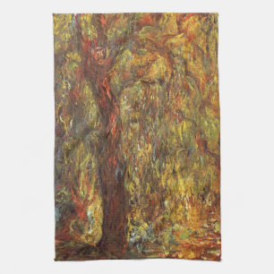 Weeping Willow door Claude Monet,  Kunst Theedoek