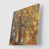 Weeping Willow door Claude Monet,  Kunst Vierkante Klok (Hoek)