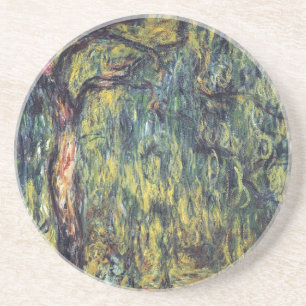 Weeping Willow door Claude Monet, Kunst Zandsteen Onderzetter