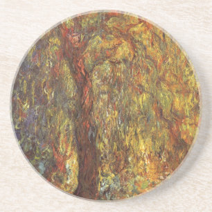 Weeping Willow door Claude Monet, Kunst Zandsteen Onderzetter