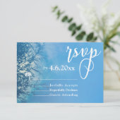 Weeping Willow Etheal Dreamy Sky Wedding RSVP (Staand voorkant)