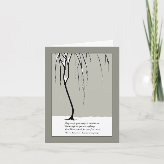 Weeping Willow Sympathy Card Kaart (Voorkant)