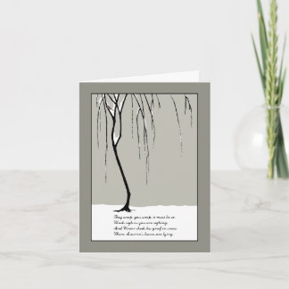 Weeping Willow Sympathy Card Kaart