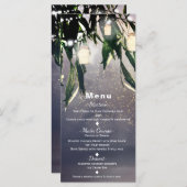 Weeping Willow Tree & Mason Jar Lights Menu Kaart (Voorkant / Achterkant)