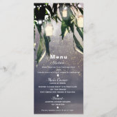 Weeping Willow Tree & Mason Jar Lights Menu Kaart (Voorkant)