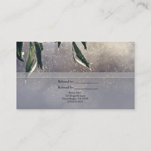 Weeping Willow Tree & Mason Jars Verwijs een vrien Aanbevelingskaartje (Achterkant)