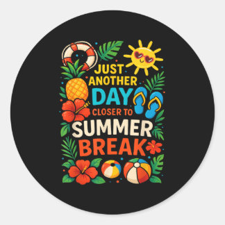 Weer een dag dichter bij zomervakantie leraar Su Ronde Sticker