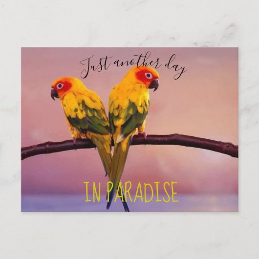 Weer een dag in het paradijs briefkaart (Voorkant)